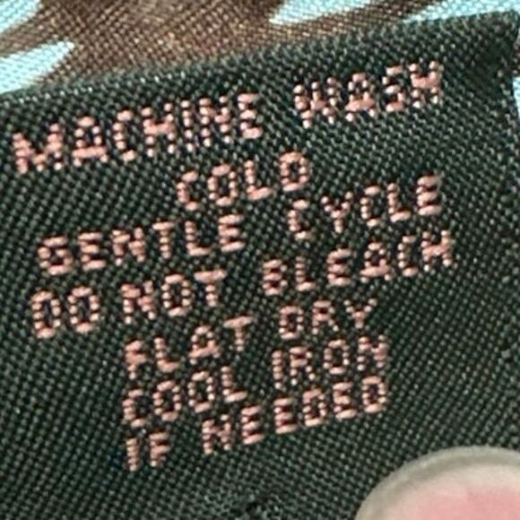 Sere Nade New York Blue & Brown Accordian Crinkle Button Up Blouse size 1XL - Picture 5 of 5